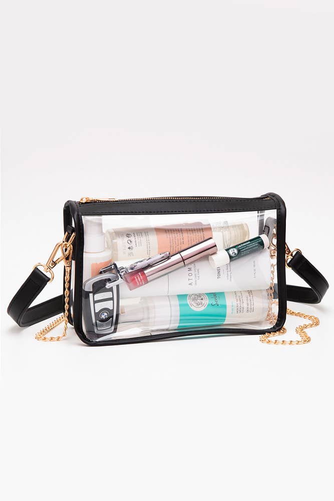 Hana - Clear Rectangle Stadium Concert Crossbody Bag