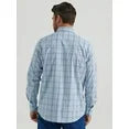 WRANGLER WRINKLE RESIST BLUE PLAID - MENS SHIRT