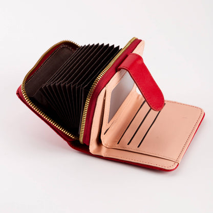 Hana - Diamond-Stitched Pattern Multi Slot  ID Window Wallet