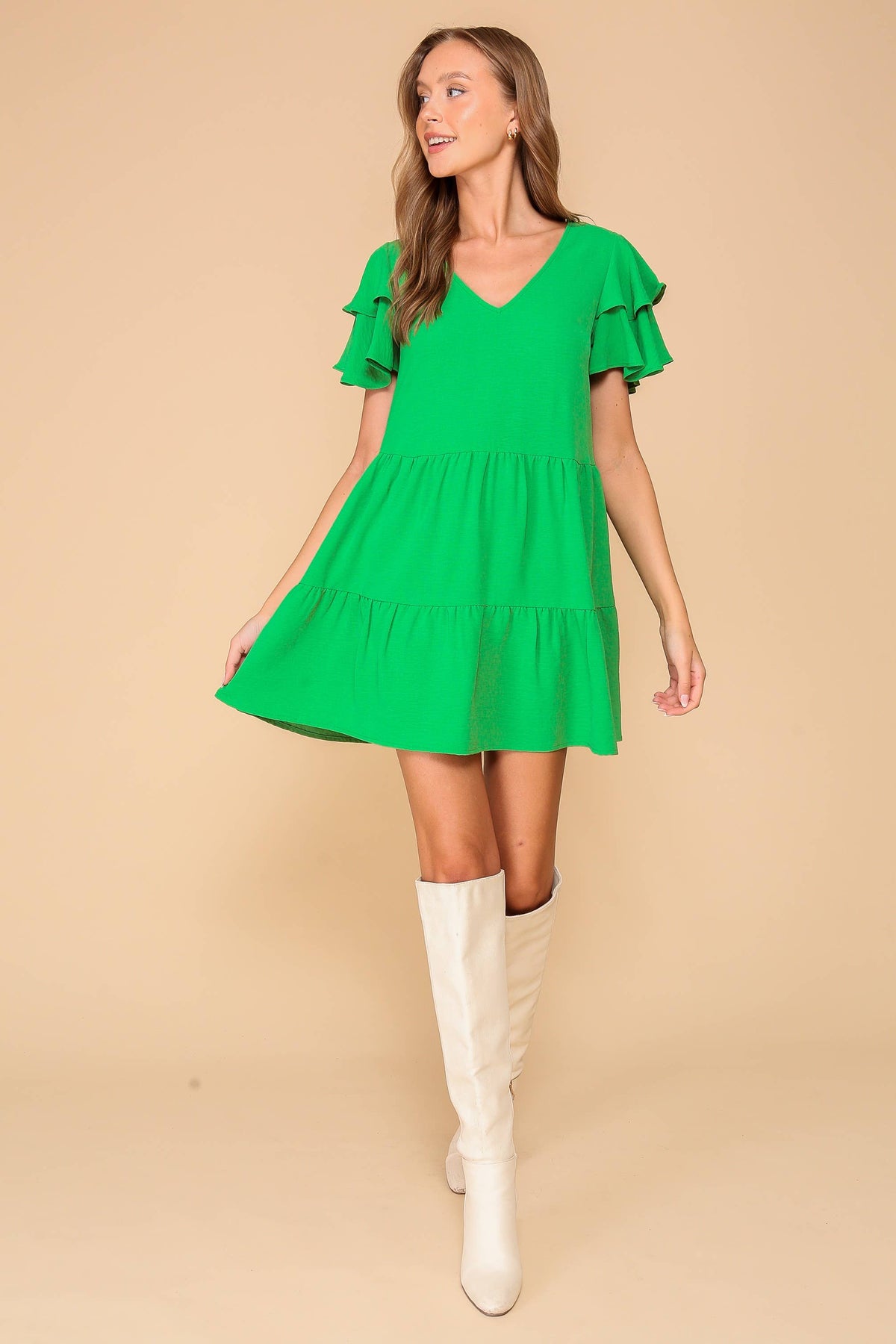 TIMING - Airflow Tiered Mini Dress