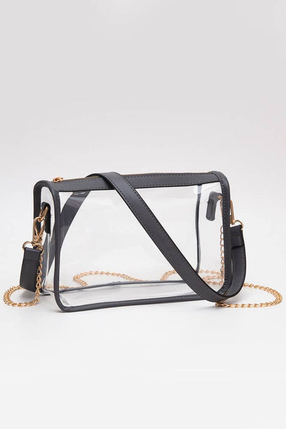 Hana - Clear Rectangle Stadium Concert Crossbody Bag