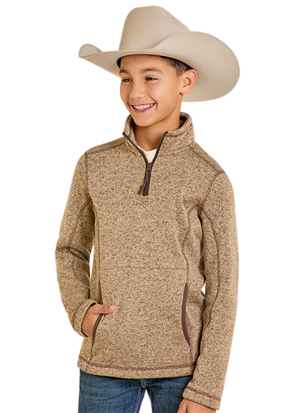 Melange Henley Pullover Youth