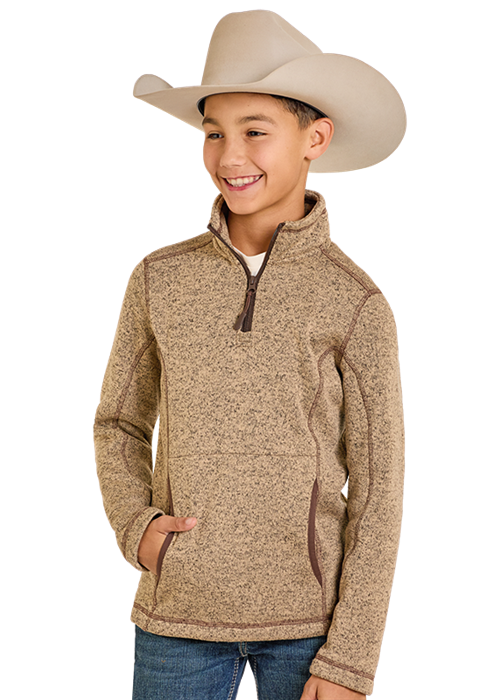 Melange Henley Pullover Youth