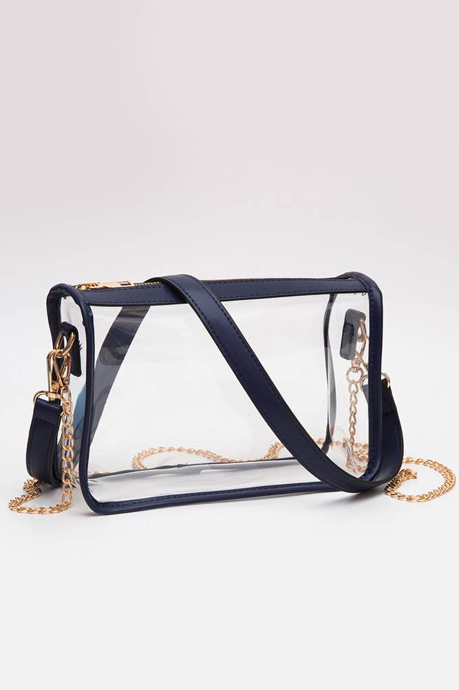Hana - Clear Rectangle Stadium Concert Crossbody Bag