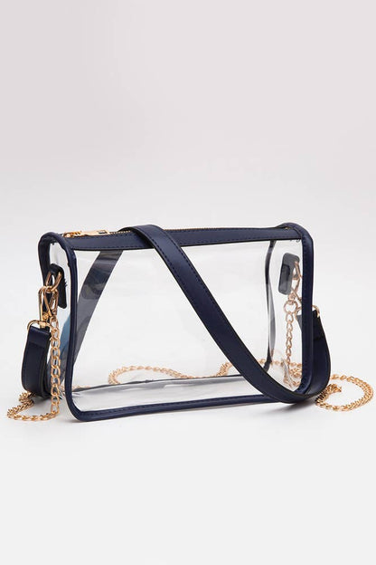 Hana - Clear Rectangle Stadium Concert Crossbody Bag