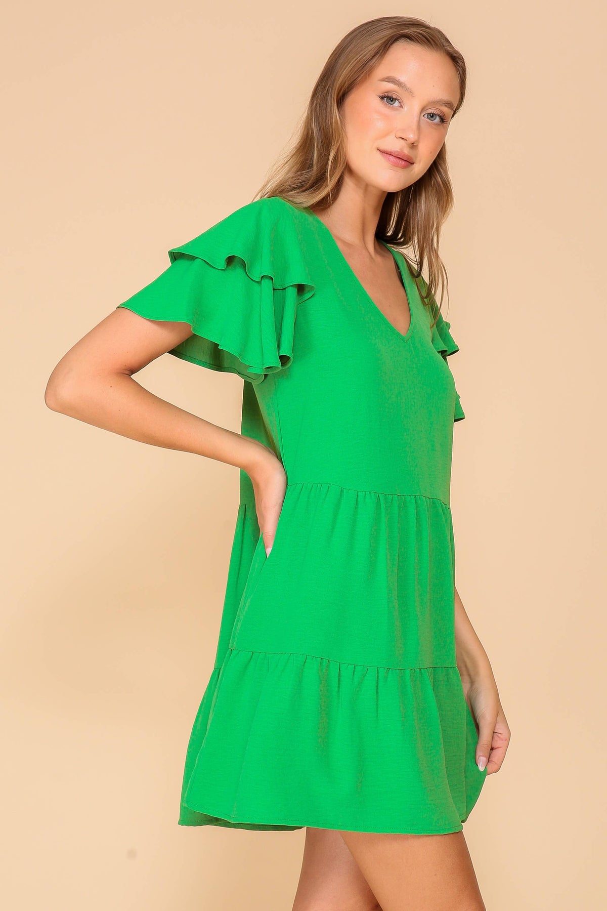 TIMING - Airflow Tiered Mini Dress