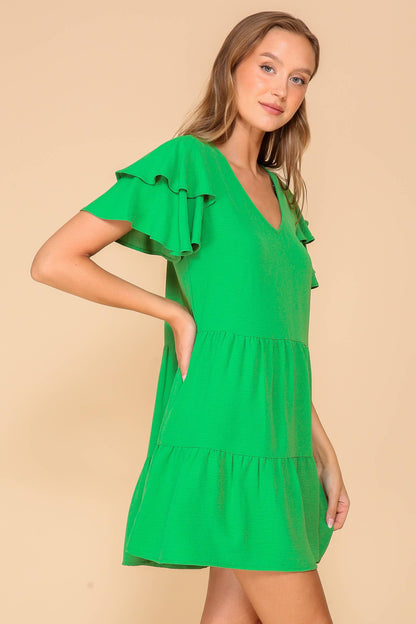 TIMING - Airflow Tiered Mini Dress