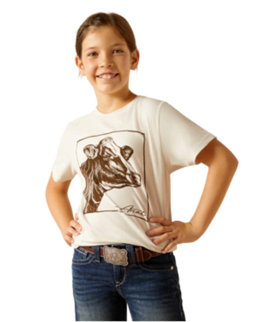 Ariat Cow Cover Tee Natural - 10051773