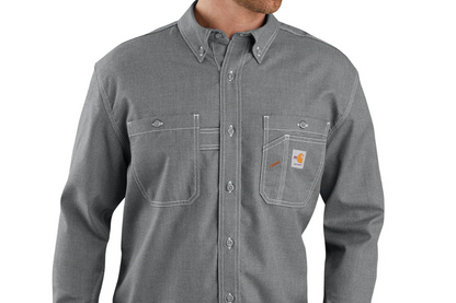 Flame-Resistant Carhartt Force® Loose Fit Lightweight Long-Sleeve Button-Front Shirt - 104138