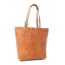 Sierra Crest Leather Bag in Antique Gold