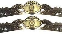HEEL CAP FILIGREE BRASS
