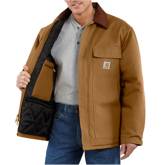 Loose Fit Firm Duck Insulated Traditional Coat
