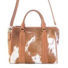 Sierra Fawn Hairon Leather Concealed Carry Bag in Ivory Tan
