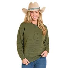 Women's Panhandle Hunter Green Stitch Sweater