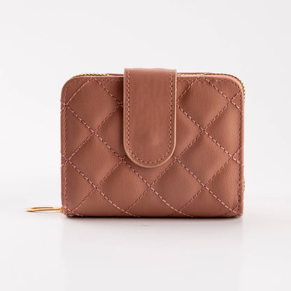 Hana - Diamond-Stitched Pattern Multi Slot  ID Window Wallet