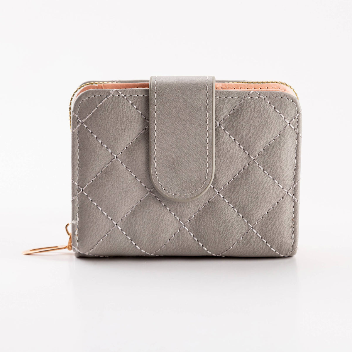 Hana - Diamond-Stitched Pattern Multi Slot  ID Window Wallet