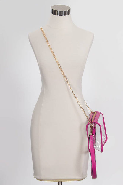 Hana - Clear Rectangle Stadium Concert Crossbody Bag