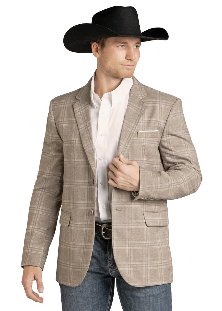 Rock & Roll TAN Plaid Sportcoat