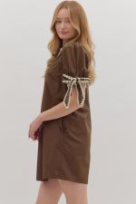 Solid Puff Sleeve Dress