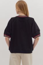 BLACK RAGLAN KNIT