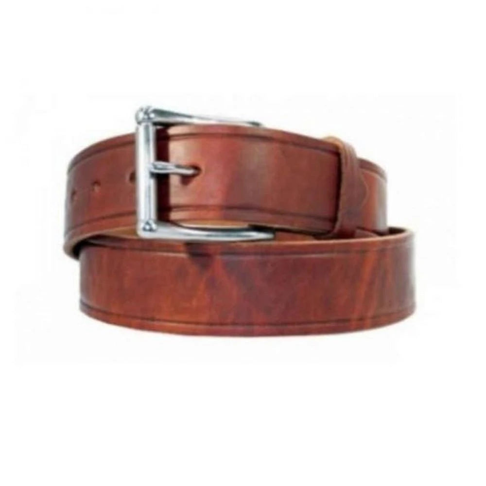 Gingrich Leather® Men's Hot Dipped Tan Creased Edge Leather Belt