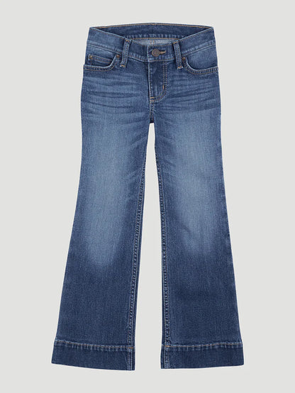 Blue jeans on a light gray background