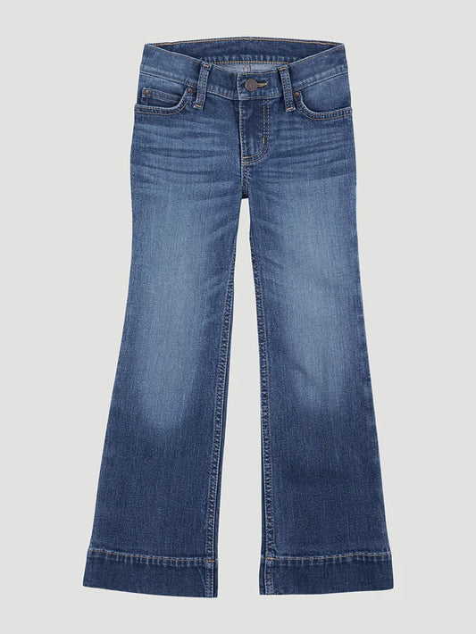 Blue jeans on a light gray background