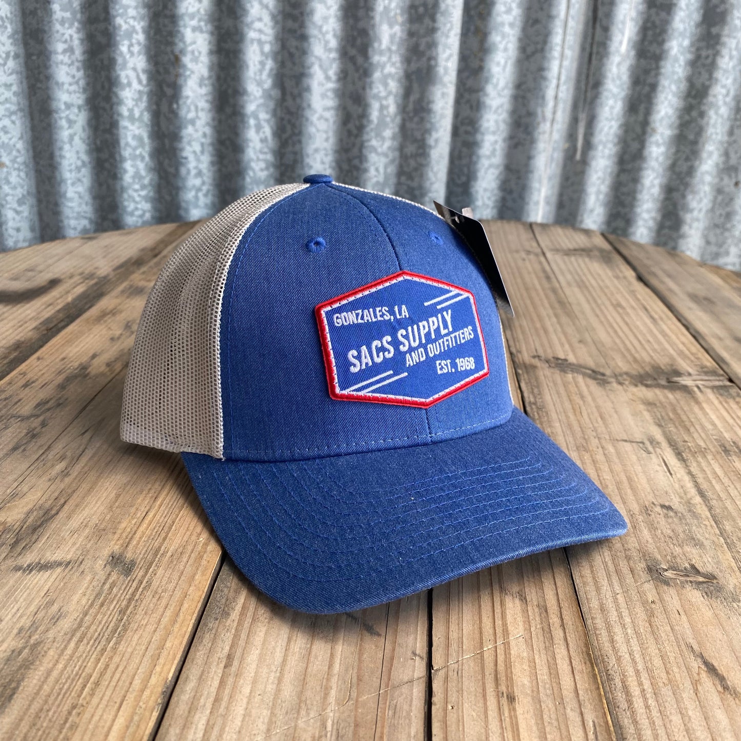 SACS FEED PATCH CAP IN BLUE