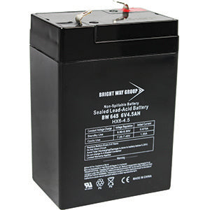 Rechargeable Spade Top Battery - 6V 4.5Ah