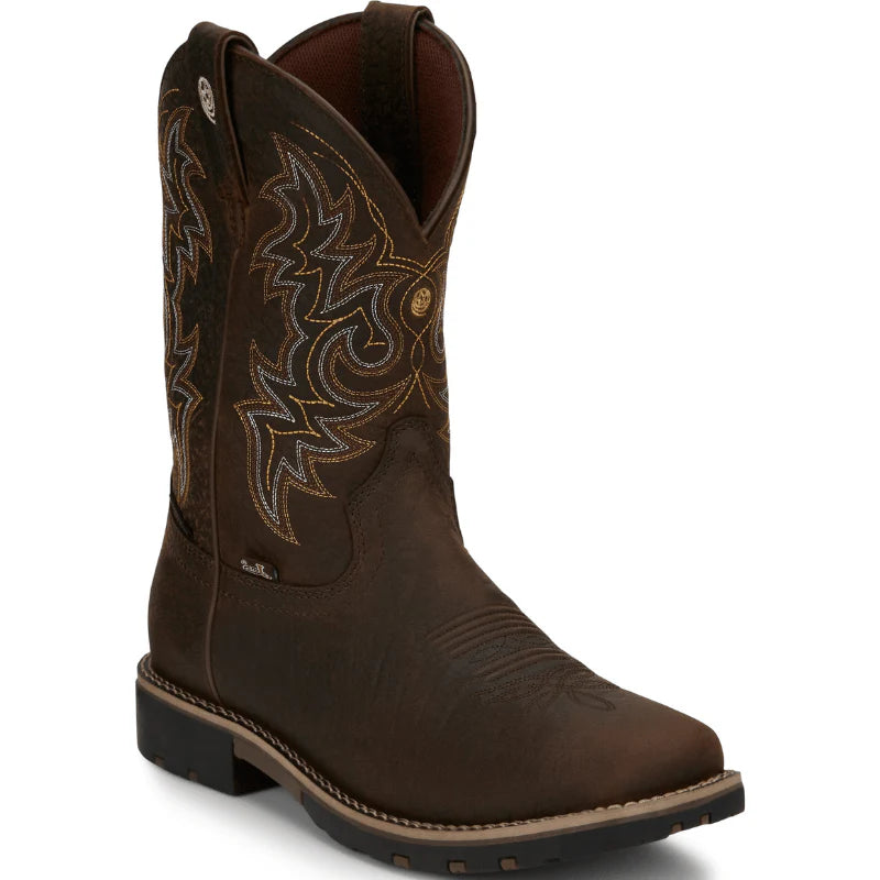 Justin Men's George Strait Fireman Waterproof Western Work Boots - GR9050