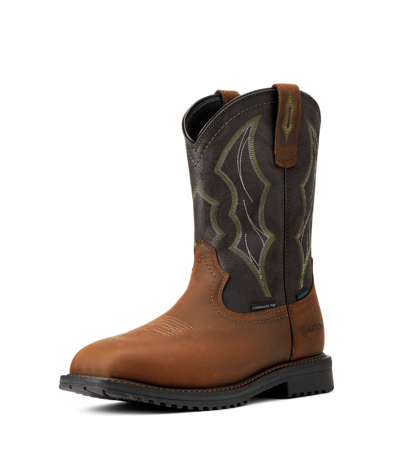 ARIAT RIG TEK H20 COMPOSITE TOE SAFETY TOE PULL ON WORK BOOT