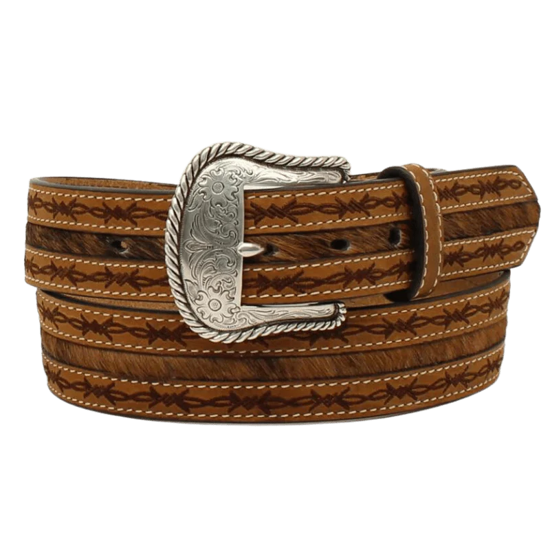 Nocona Men's Brown Barbwire Edges Belt - N2410208
