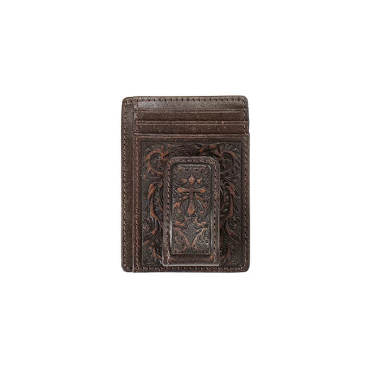 Nocona magnetic money clip with engraved cross