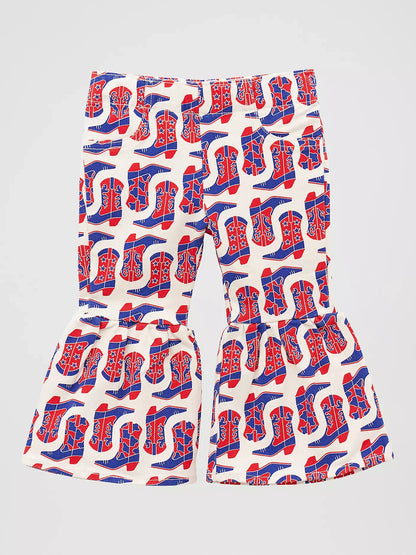 Infant Girl's Wrangler Print Ruffle Flare Jean #112379569