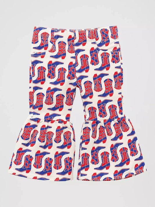 Infant Girl's Wrangler Print Ruffle Flare Jean #112379569