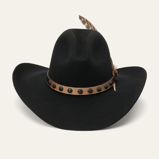 STETSON FELT HAT BROKEN BOW-BLACK