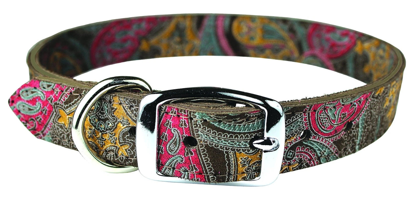 PAISLEY COLLAR 16" CHOCOLATE