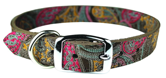PAISLEY COLLAR 16" CHOCOLATE