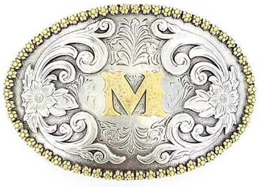 NOCONA OVAL INITIAL BUCKLE M - ACC BUCKLE - 37072-M