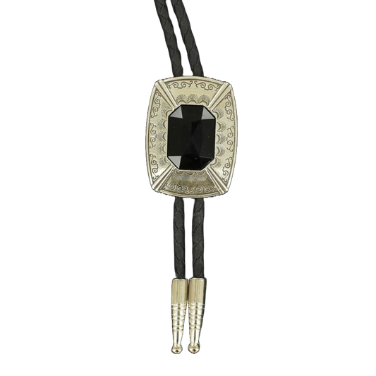 DOUBLE S ADULT WESTERN BLACK STONE BOLO