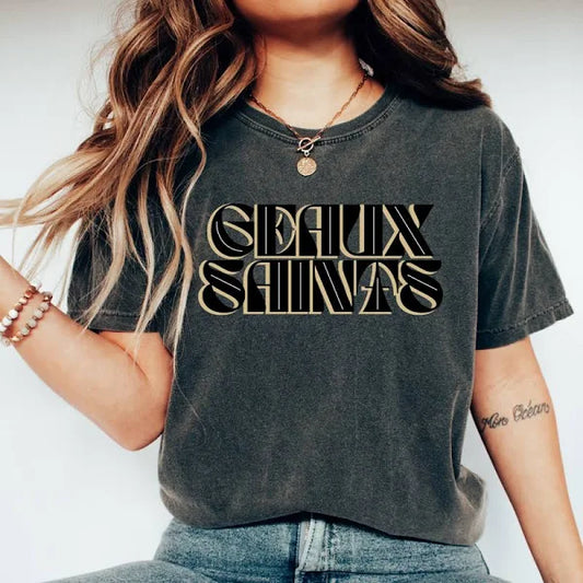 GEAUX SAINTS FOOTBALL TEE