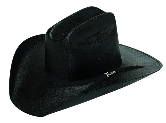 Twister Black Pre-Shaped Straw hat