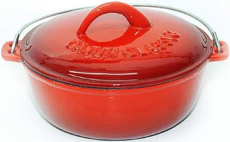 #16 DUTCH OVEN CAST IRON RED