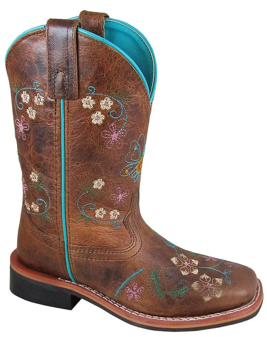 Smoky Mountain Girl's Floralie Brown Leather Western Boot - 3841C