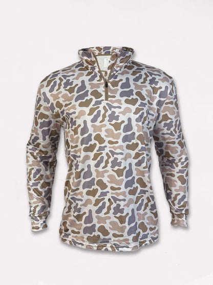 Canyon Performance Quarter Zip-Duck Camo
