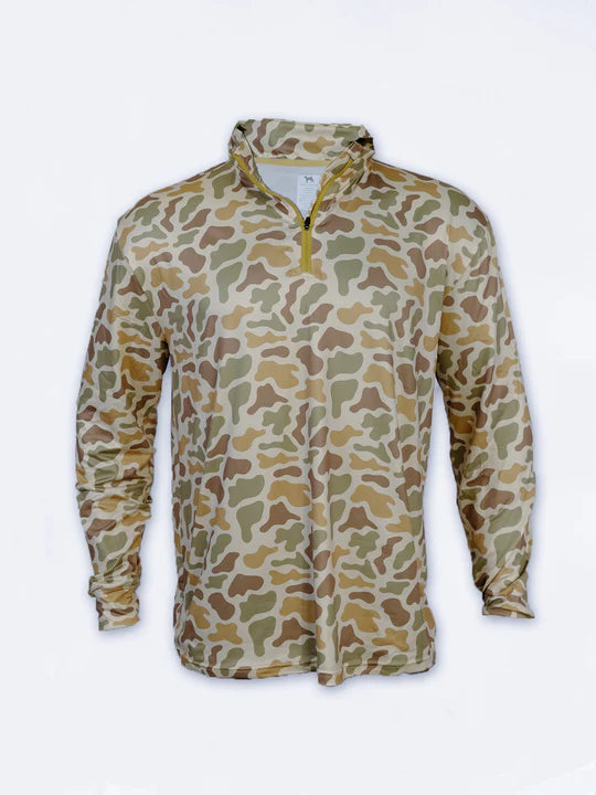 Canyon Performance Quarter Zip-Marsh Camo